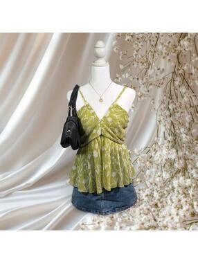 JAPNA FLORAL BABYDOLL CAMI TOP